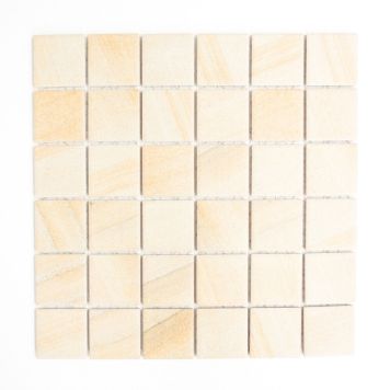 Mosaik Quadrat beige keramik 30x30 cm