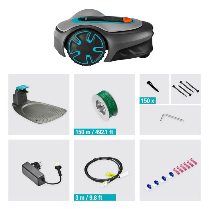 Gardena Sileno City 250 Mähzeiten Einstellen Gardena robotplæneklipper Sileno Minimo 250 m² m/b | BAUHAUS