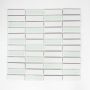 Mosaik Stick mat hvid/glas mix 29,7 x 29,0 cm