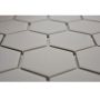 Mosaik Hexagon uglaseret porcelæn grå 32,5 x 28,1 cm