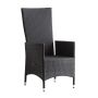 Sunfun havemøbelsæt Marbella/Bordeaux sort m/bord 140 cm og 4 stole