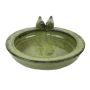 GardenLife fuglebad grøn keramik 33 cm
