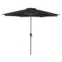 Sunfun parasol sort/teak m/krank Ø3 m