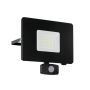 Eglo LED-sensorlampe Faedo 3 sort 50 W L20,5 cm