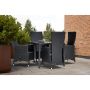 Sunfun havemøbelsæt Marbella/Bordeaux sort m/bord og 4 stole