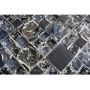 Mosaik Combi krystal/sten sort 30,5 x 30,5 cm