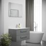 Bath Deluxe badmøbelsæt m/spejl Camden grå 90 cm