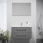Bath Deluxe badmøbelsæt m/spejl Camden grå 90 cm