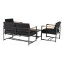 Sensum loungesæt Arendal aluminium sort m/sofa, lænestole og bord