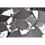 Mosaik Hexagon stål 3D sølv blank 26,2 x 23 cm