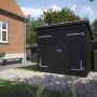 Plus redskabsrum cykelskur Nordic 1 modul dobbeltdør 5 m² inkl. tagpap/alulister/stolpefødder