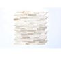 Mosaik selvklæbende sten hvidt træ 30,5 x 30,5 cm