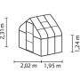 Vitavia drivhus Orion 3,8 m² alu 3 mm delt glas 