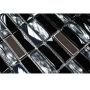 Mosaik krystal/stål mix sort 29,8 x 30,4 cm