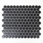 Mosaik Hexagon sort uni mat 30x26 cm