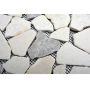 Mosaik Rubble natursten grå/hvid 31,6 x 31,6 cm