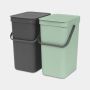 Brabantia affaldsspande t. indbygning/køkkenskab 2x12liter