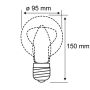 Paulmann LED pære Inner Shape røgfarvet H15cm E27 dæmpbar