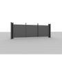 Allview endevæg Cubus til carport dobbelt komposit sort plank