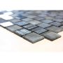 Mosaik Quadrat sort mix klar og frostet 28,6x31,8x0,4 cm