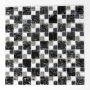 Mosaik glas sort/hvid 33,8x33,8 CM
