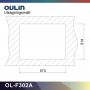 Oulin stålvask m/bagkant og strainer 590x530 mm