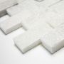 Mosaik Brick sugar marmor 3D hvid 30,5x29 cm