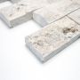 Mosaik Brick silver travertin 3D grå 30,5x29 cm