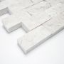 Mosaik Brick Botticino marmor 3D hvid 30,5x29 cm