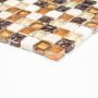Mosaik glas/natursten beige/brun mix 30,5 x 32,5 cm