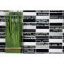 Mosaik City glas/natursten sort/hvid mix 30 x 30 cm