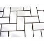 Mosaik Herringbone hvid blank 30x30 cm