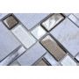 Mosaik Avantgarde glas, sten og alu hvid mix 30x30 cm