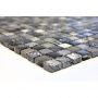 Mosaik Quadrat glas og natursten grå mix 30,5x30,5cm
