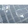Mosaikflise Quadrat glas grå 32,7x30,2 cm