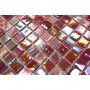 Mosaik Goldstar krystal mix rød 31,7 x 31,7 cm