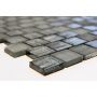 Mosaik Quadrat sort mix klar og frostet 28,6x31,8x0,8 cm