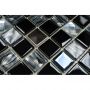 Mosaik selvklæbende glas & stål sort mix 30x30 CM