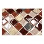 Mosaik selvklæbende glas & sten brun 30x30 CM