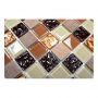 Mosaik selvklæbende glas & sten-brun 30x30 CM