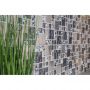 Mosaik glas & stål sort/hvid 30x30 CM