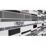 Mosaik Interlock krystal grå/sort mix 28,6 x 30 cm