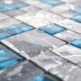 Mosaik Design krystal/sten mix blå/grå 30 x 30 cm