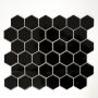 Mosaik Hexagon sort uni blank 32,5x28,1 cm
