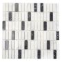 Mosaik Koloni natursten sort/hvid 30,5 x 30,5 cm