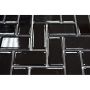 Mosaik Herringbone sort blank 30x30 cm