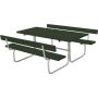 Plus bord-/bænkesæt Classic med 2 ryglæn grøn 177x177 cm 