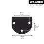 Wagner møbelben mat sort 80 mm