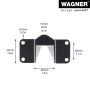 Wagner møbelben SA620 sort 200 mm