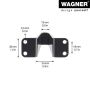 Wagner møbelben ST0610 sort 100 mm
